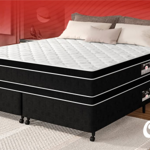 CONJUNTO BOX CASAL CASTOR BLACK &  WHITE AIR D.33 DOUBLE  FACE  ALT. 69CM
